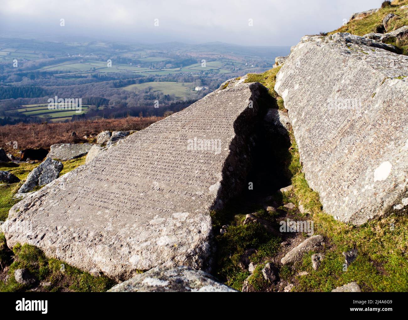 UK, England, Devonshire, Dartmoor, Buckland Beacon. The Commandment