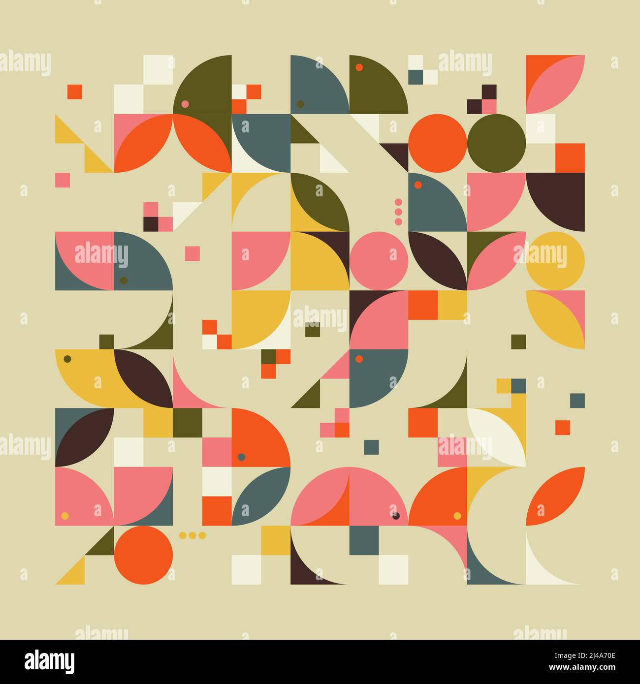 Decorative Art inspired by Mid Century movement design made with