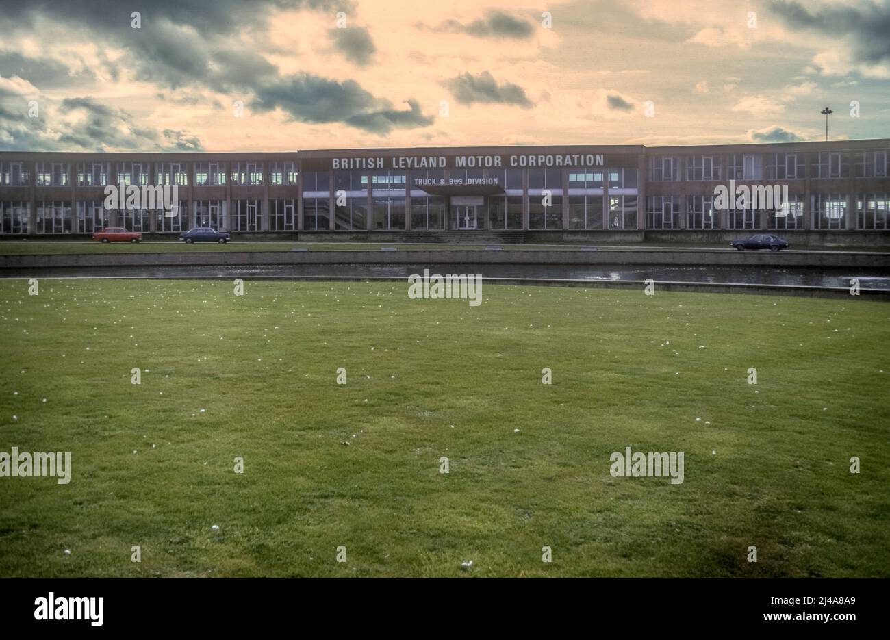 1975 archive image of premises of British Leyland Motor Corporation, Bus & Truck Division at Leyland, Lancashire. Stock Photo