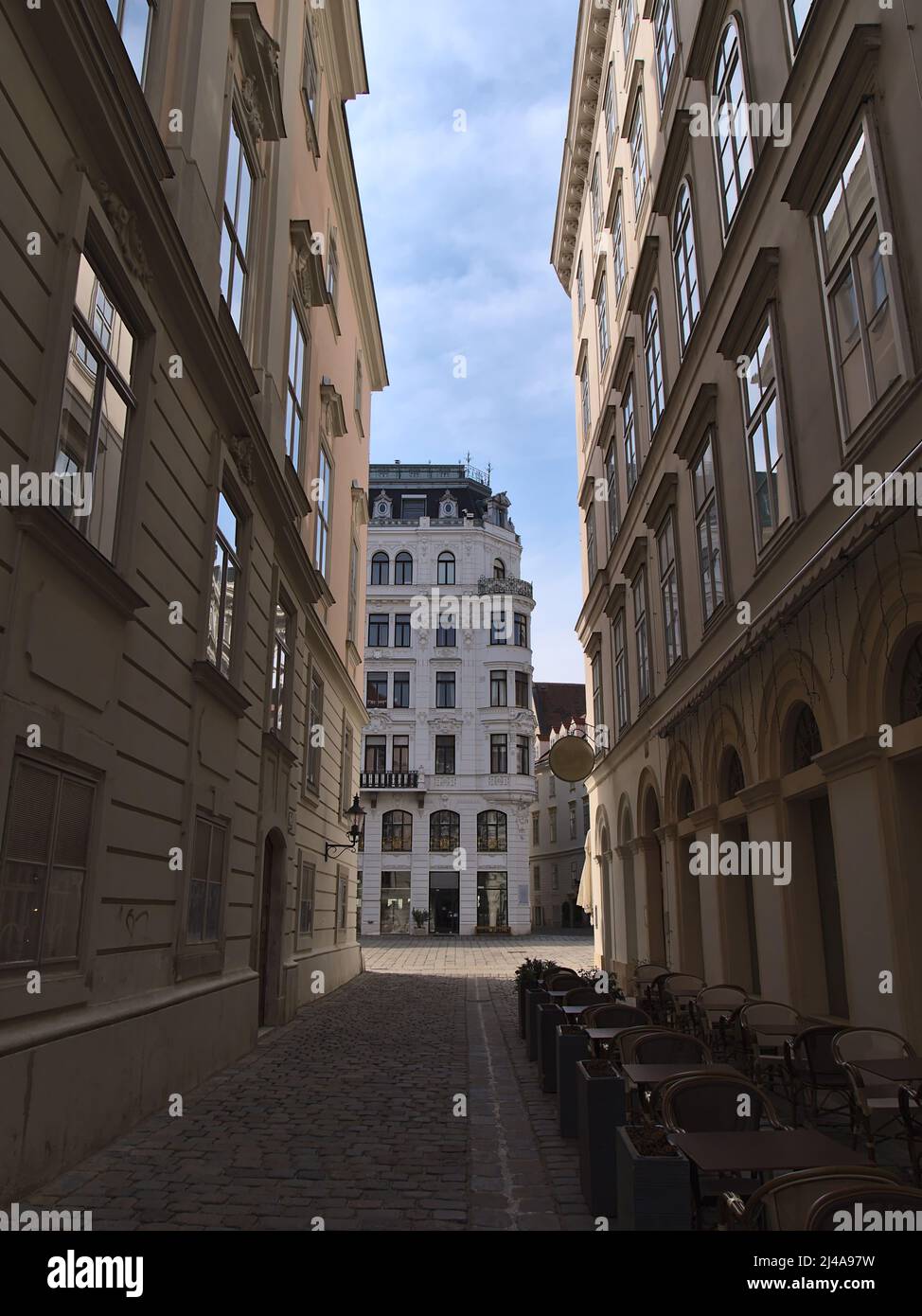 Old street in Vienna. Austria Stock Photo - Alamy
