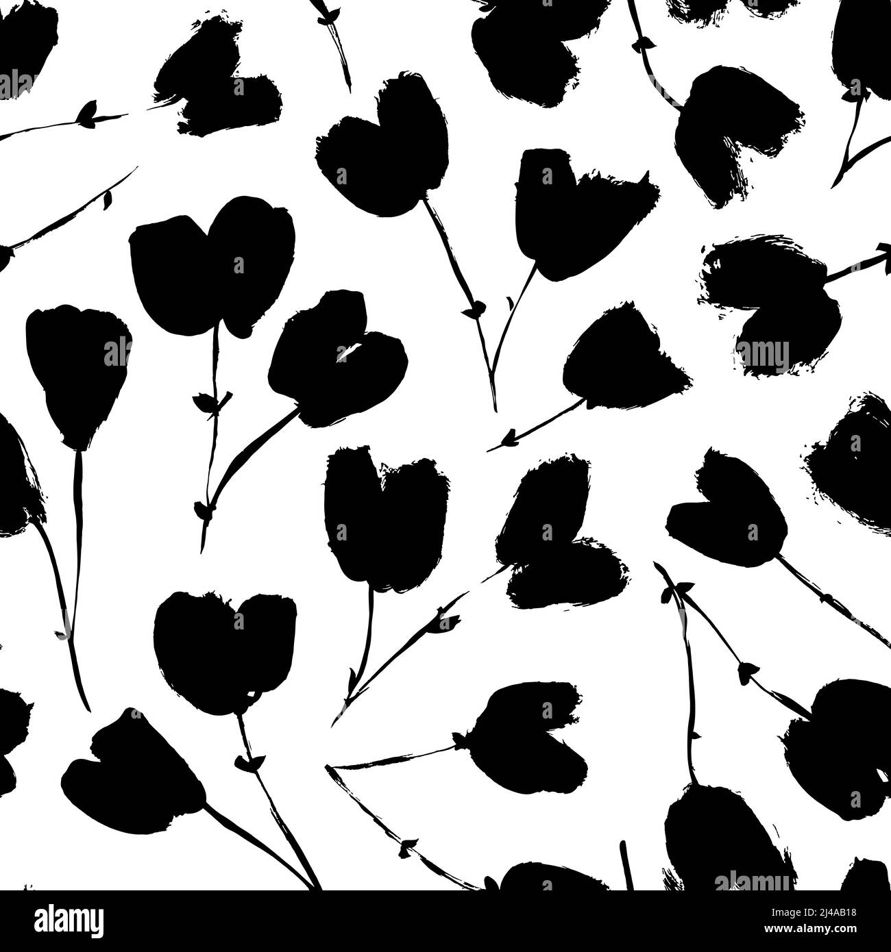 Hand drawn seamless pattern with floral motif Stock Vector Image & Art ...