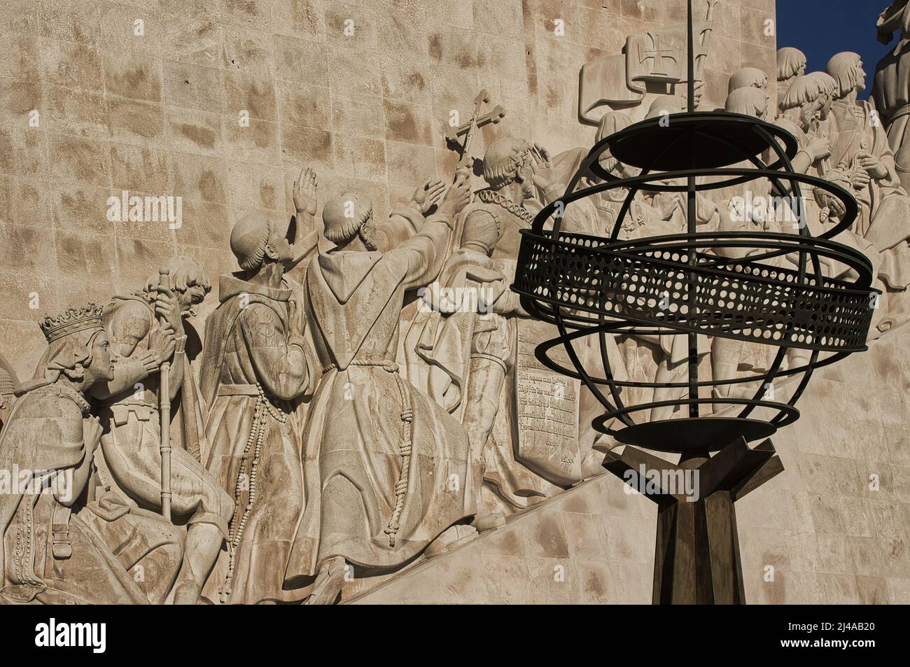 Padrão dos Descobrimentos, (Monument of the Discoveries) the monument celebrates the Portuguese Age of Discovery during the 15th and 16th centuries. Stock Photo