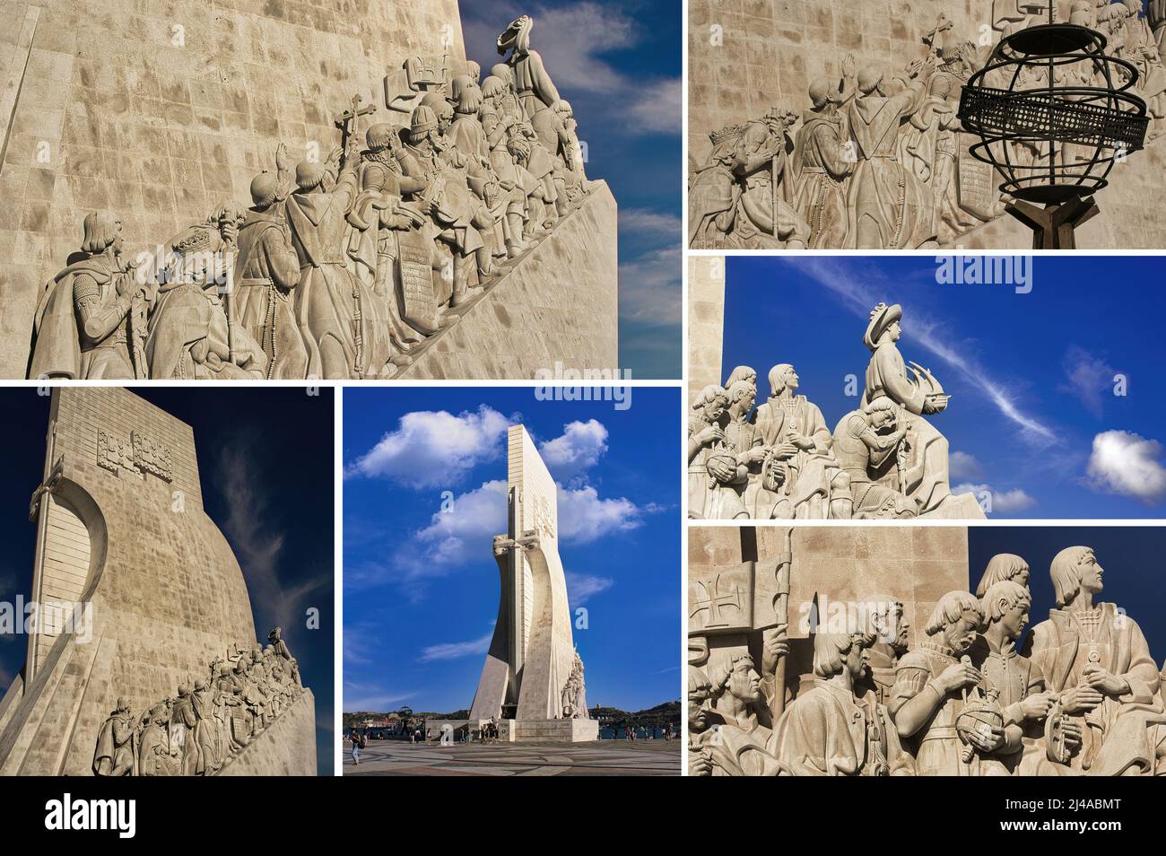 Padrão dos Descobrimentos, (Monument of the Discoveries) the monument celebrates the Portuguese Age of Discovery during the 15th and 16th centuries. Stock Photo