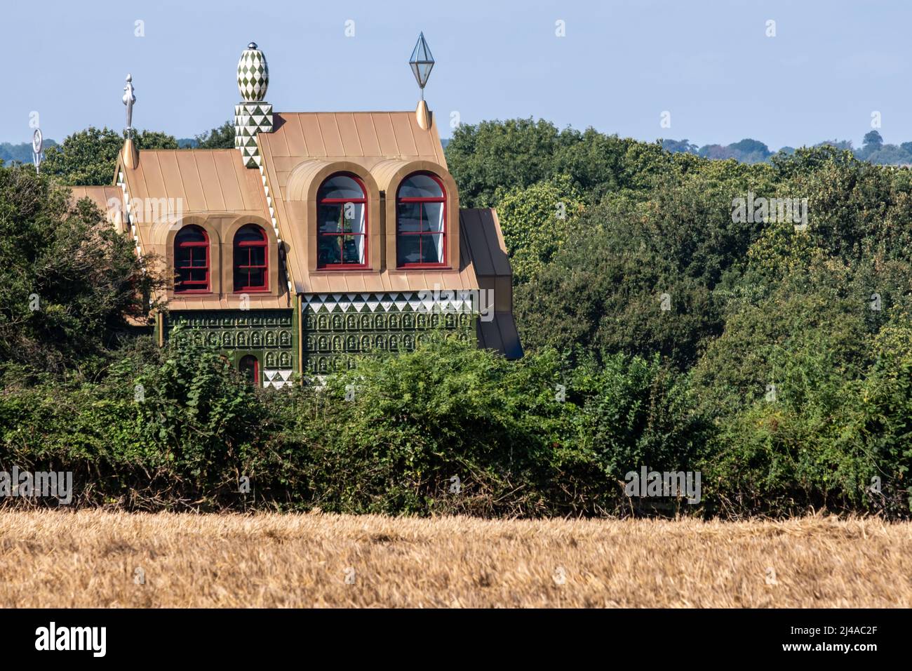 A view of the House for Essex by artist Grayson Perry in Wrabness. Stock Photo