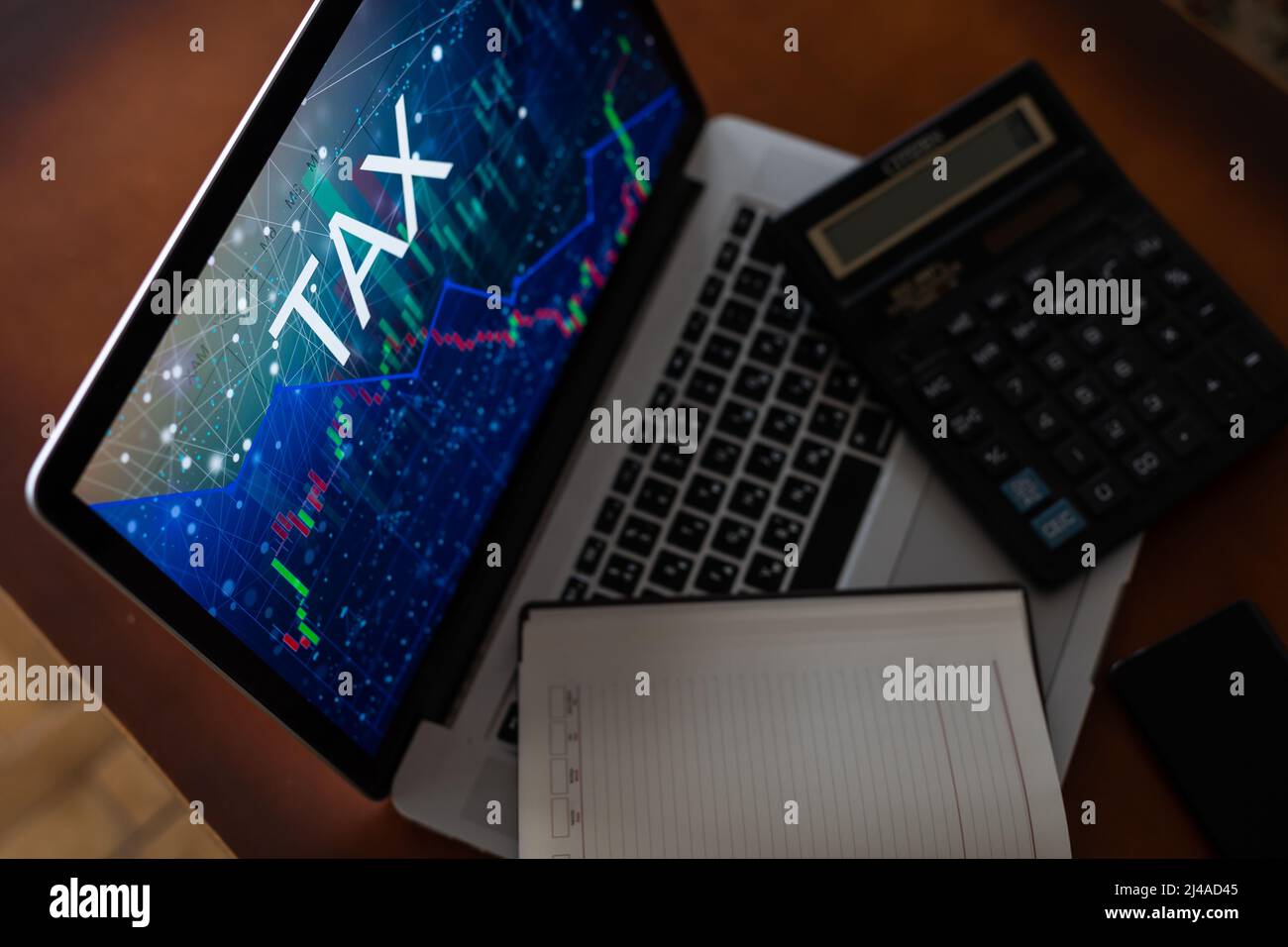 Accounting report spreadsheet. Business women using computer prepare ...