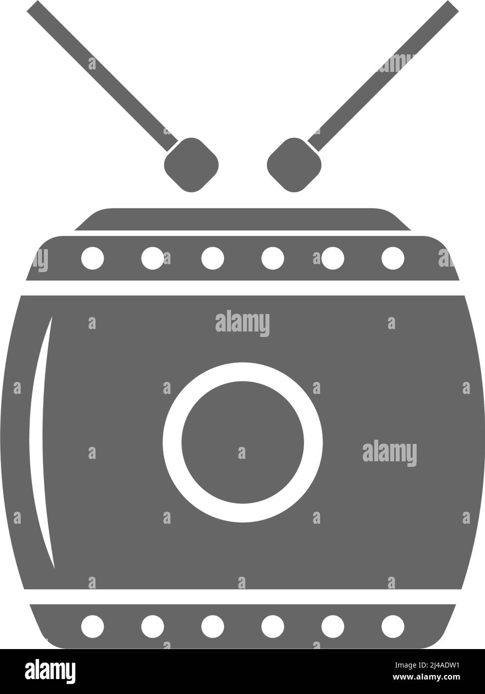 Drum flat design icon illustration template vector Stock Vector Image ...