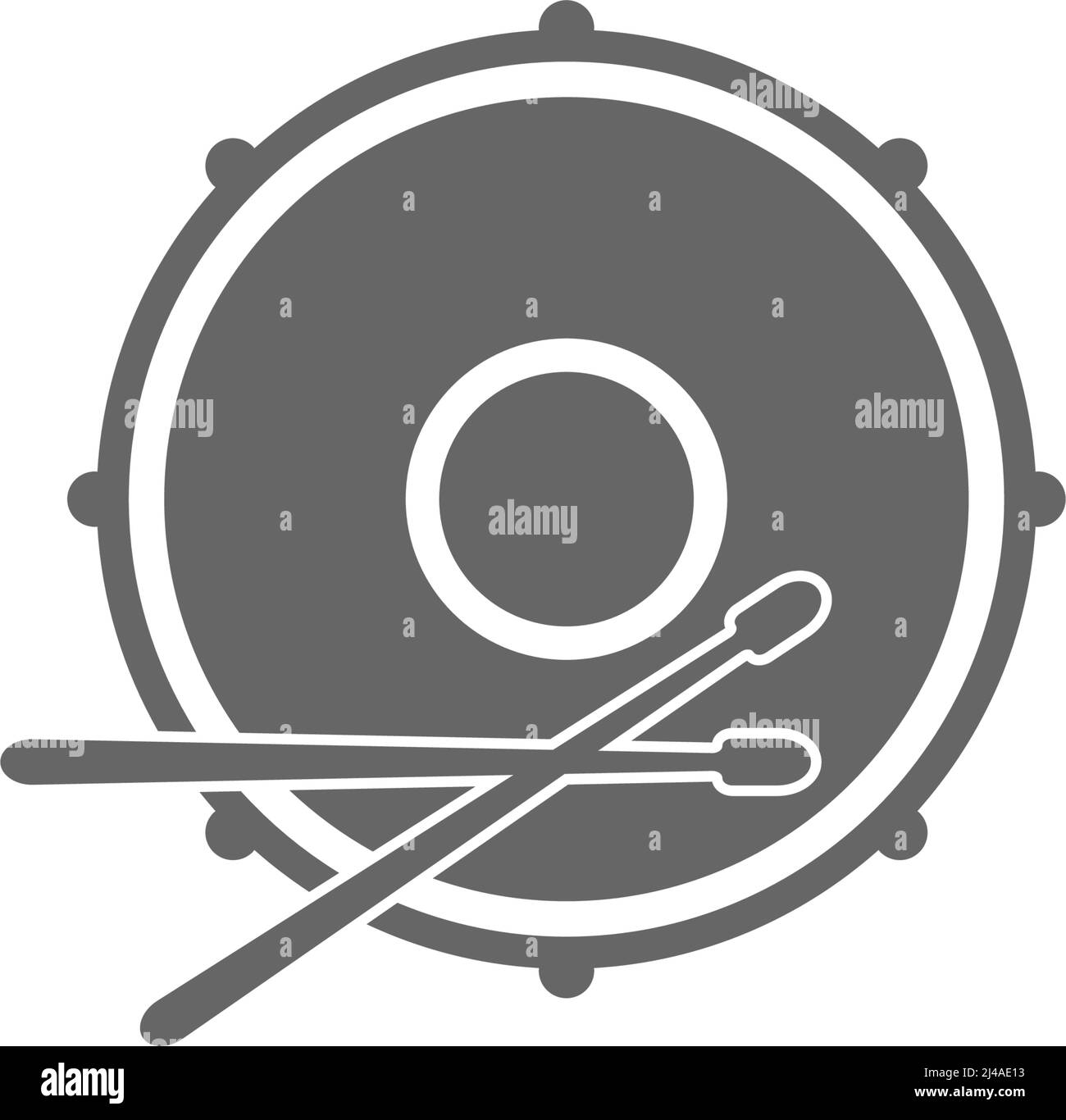 Drum flat design icon illustration template vector Stock Vector Image ...