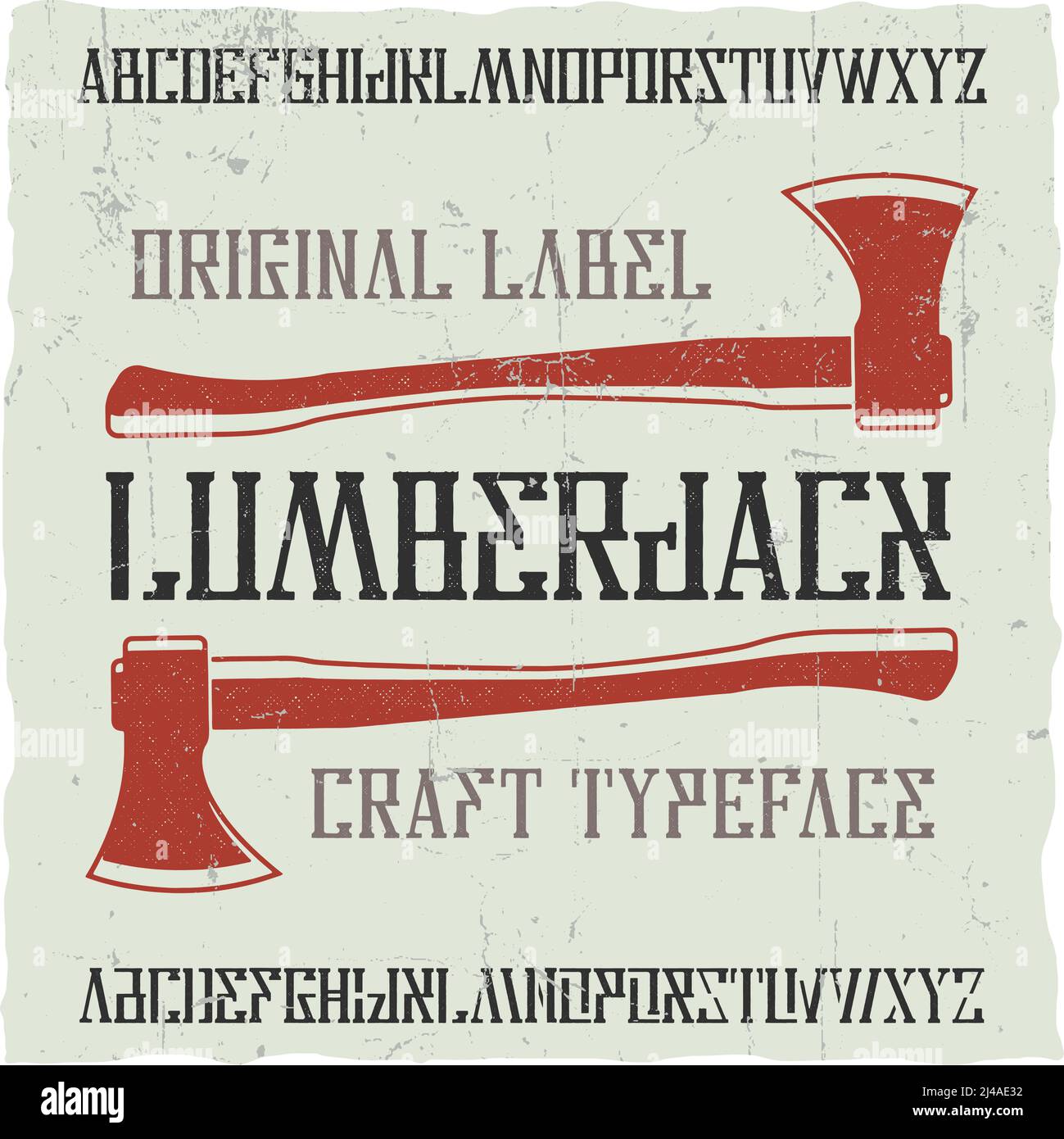 Vintage label typeface named Lumberjack. Good font to use in any ...