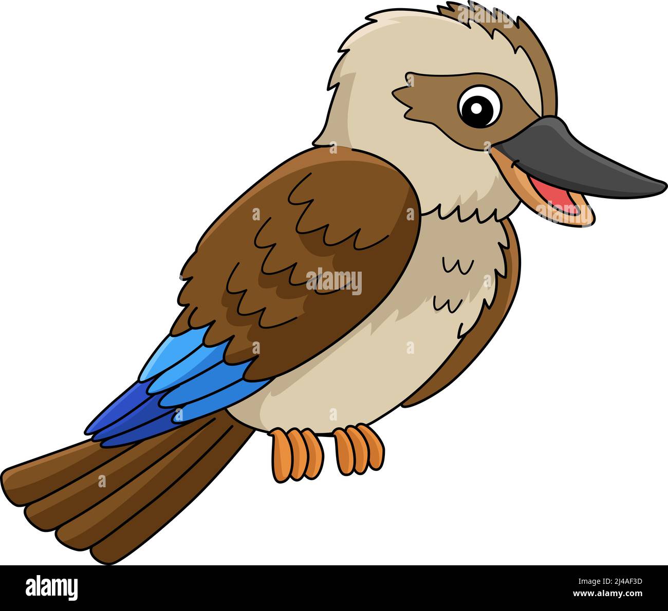 Kookaburra Animal Cartoon Colored Clipart Stock Vector