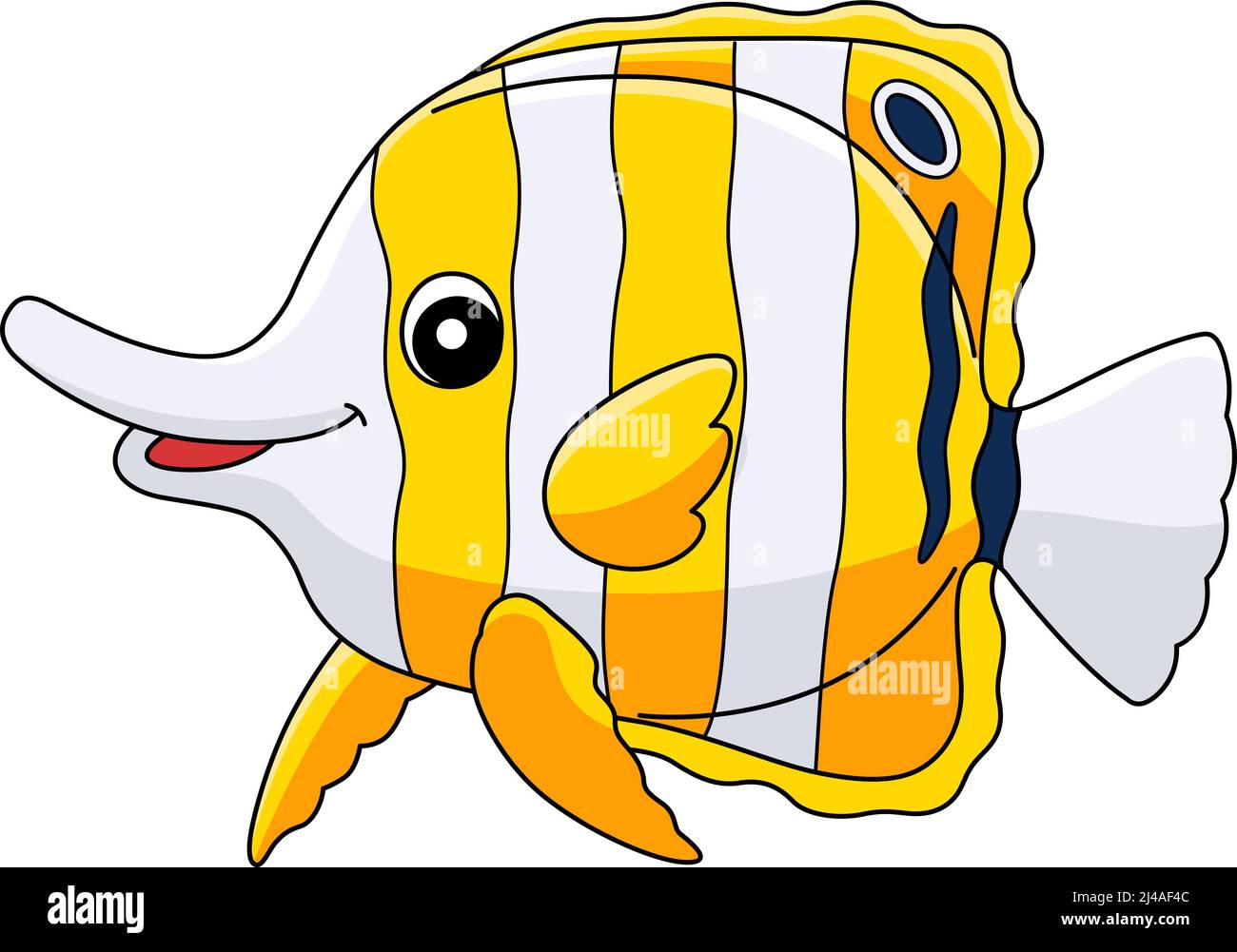 Butterflyfish Animal Cartoon Colored Clipart Stock Vector Image & Art ...