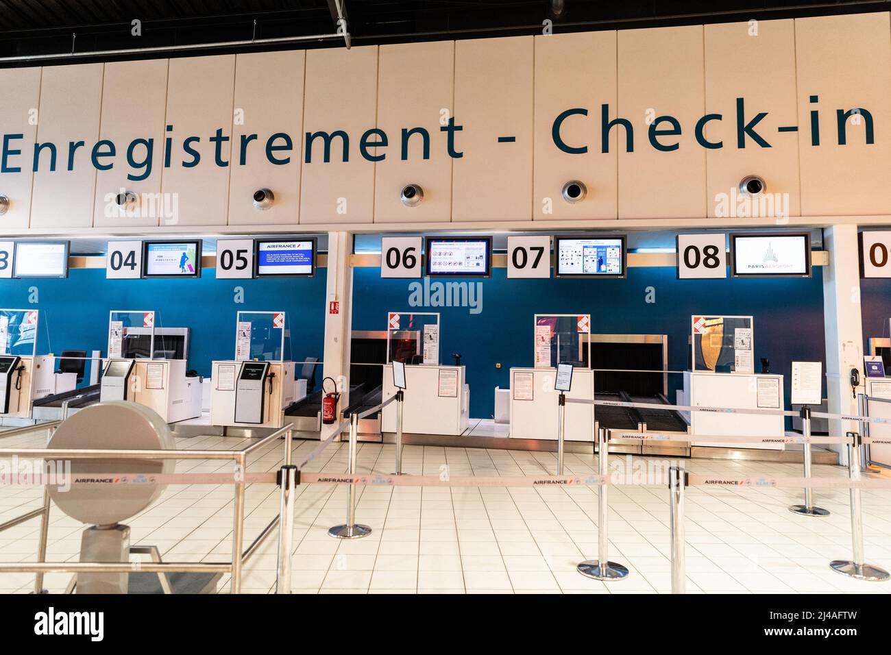 This photograph shows the departure terminal 2G and checkin area