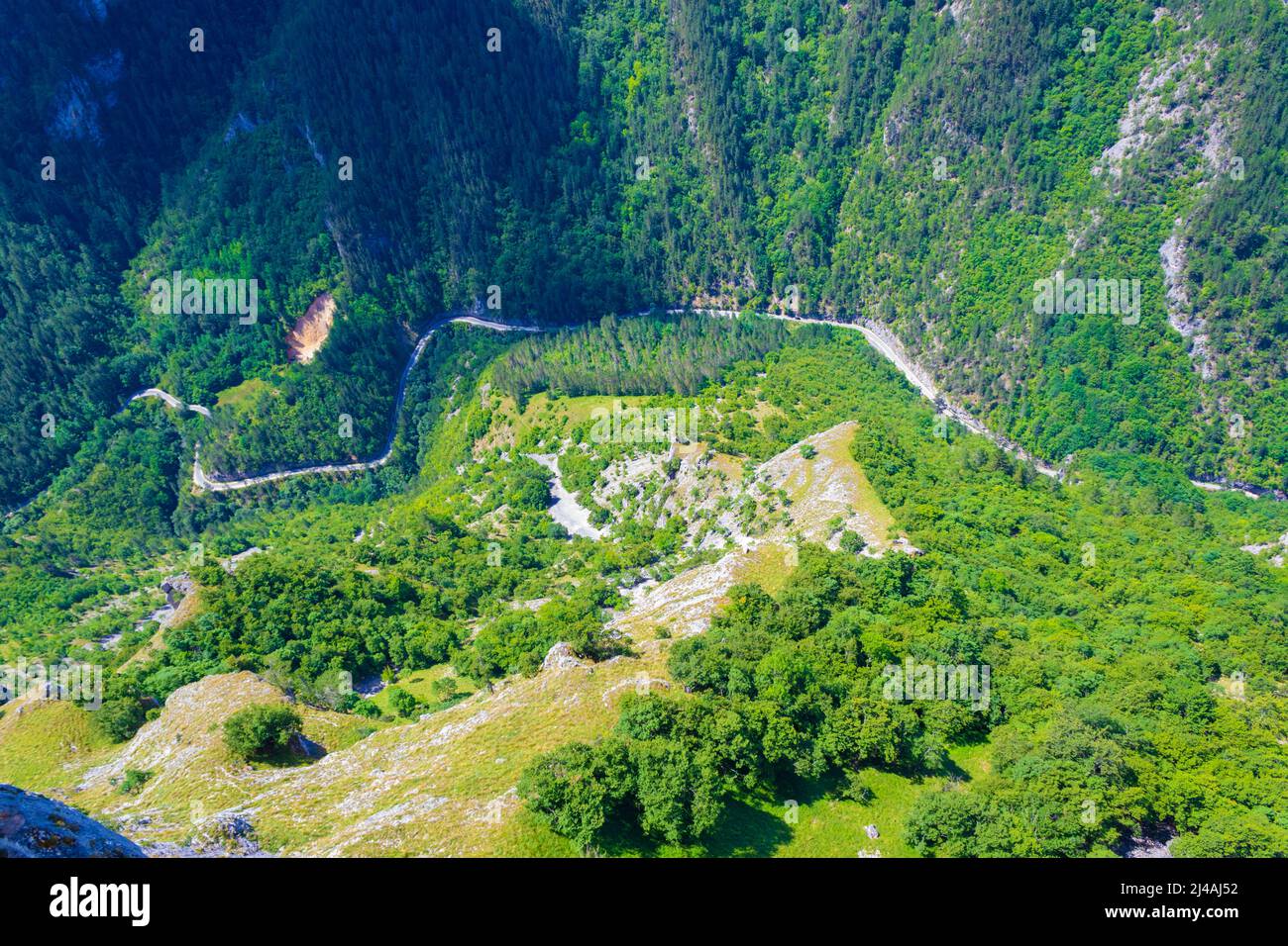 Western Rhodopes Road and view from-the Eagle's Eye panoramic site-a favorite tourist ...
