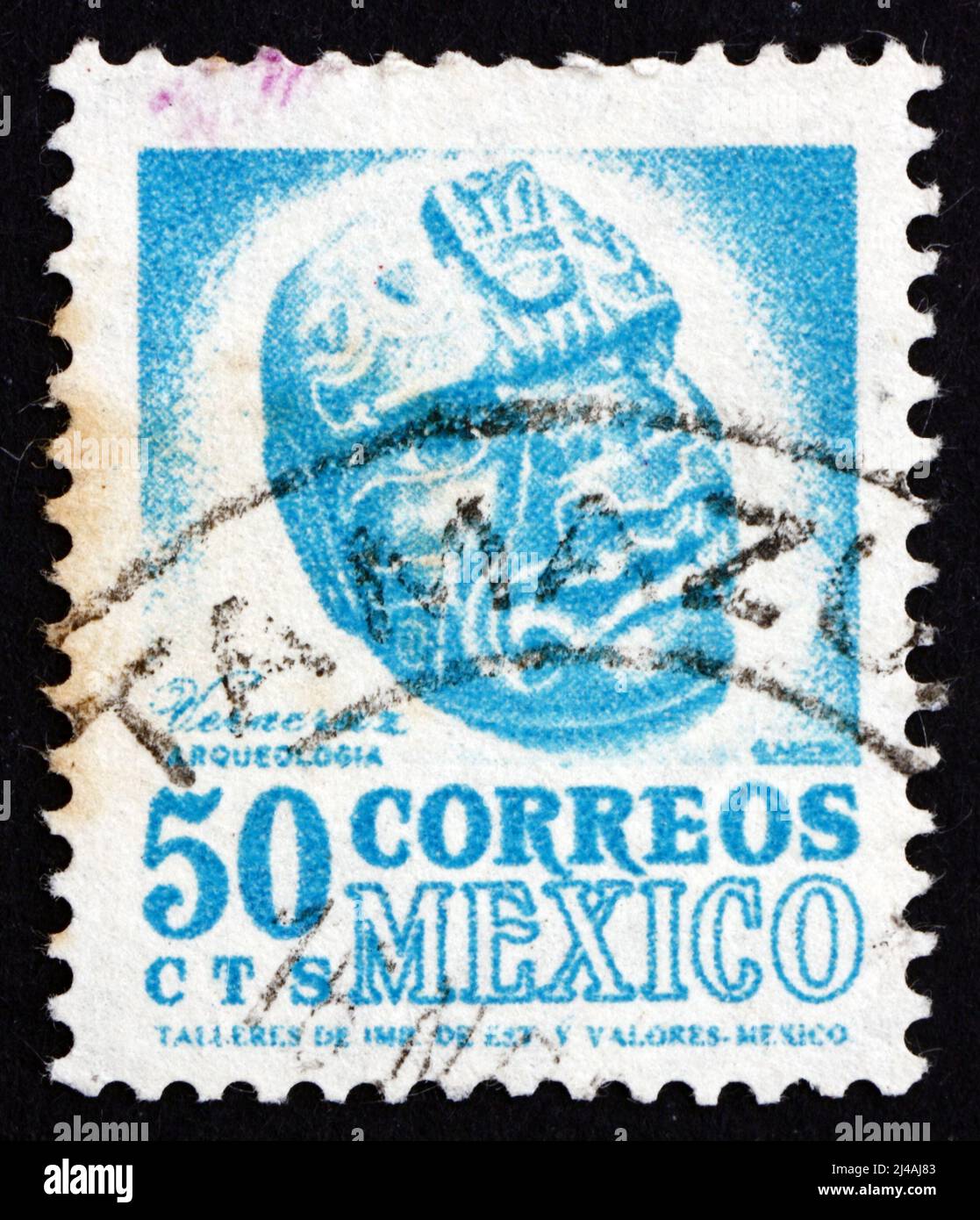 MEXICO CIRCA 1950 A Stamp Printed In The Mexico Shows Carved Head   Mexico Circa 1950 A Stamp Printed In The Mexico Shows Carved Head Veracruz Circa 1950 2J4AJ83 