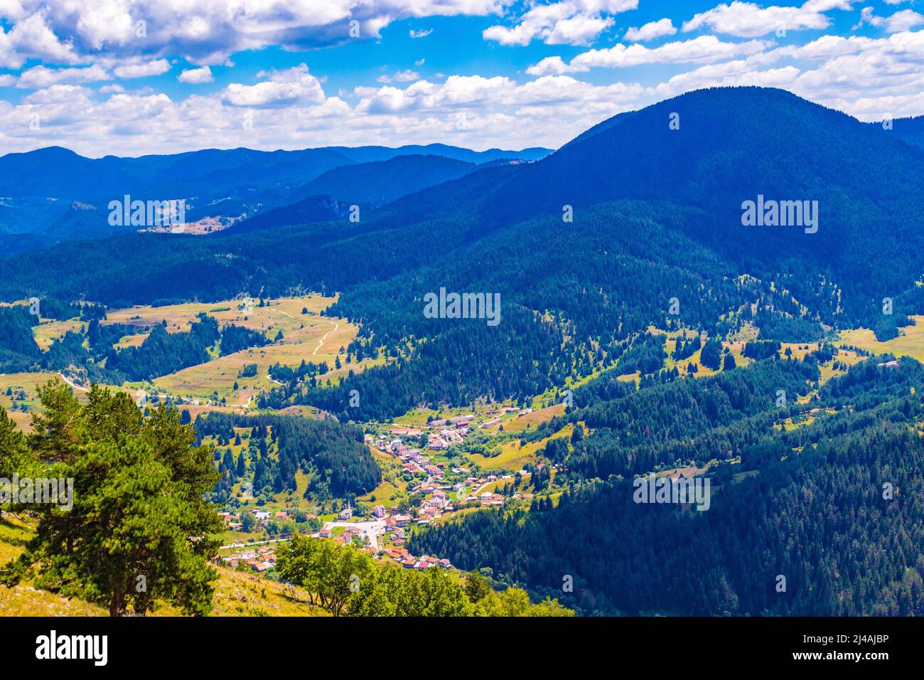 Western Rhodopes Road and view from-the Eagle's Eye panoramic site-a favorite tourist ...