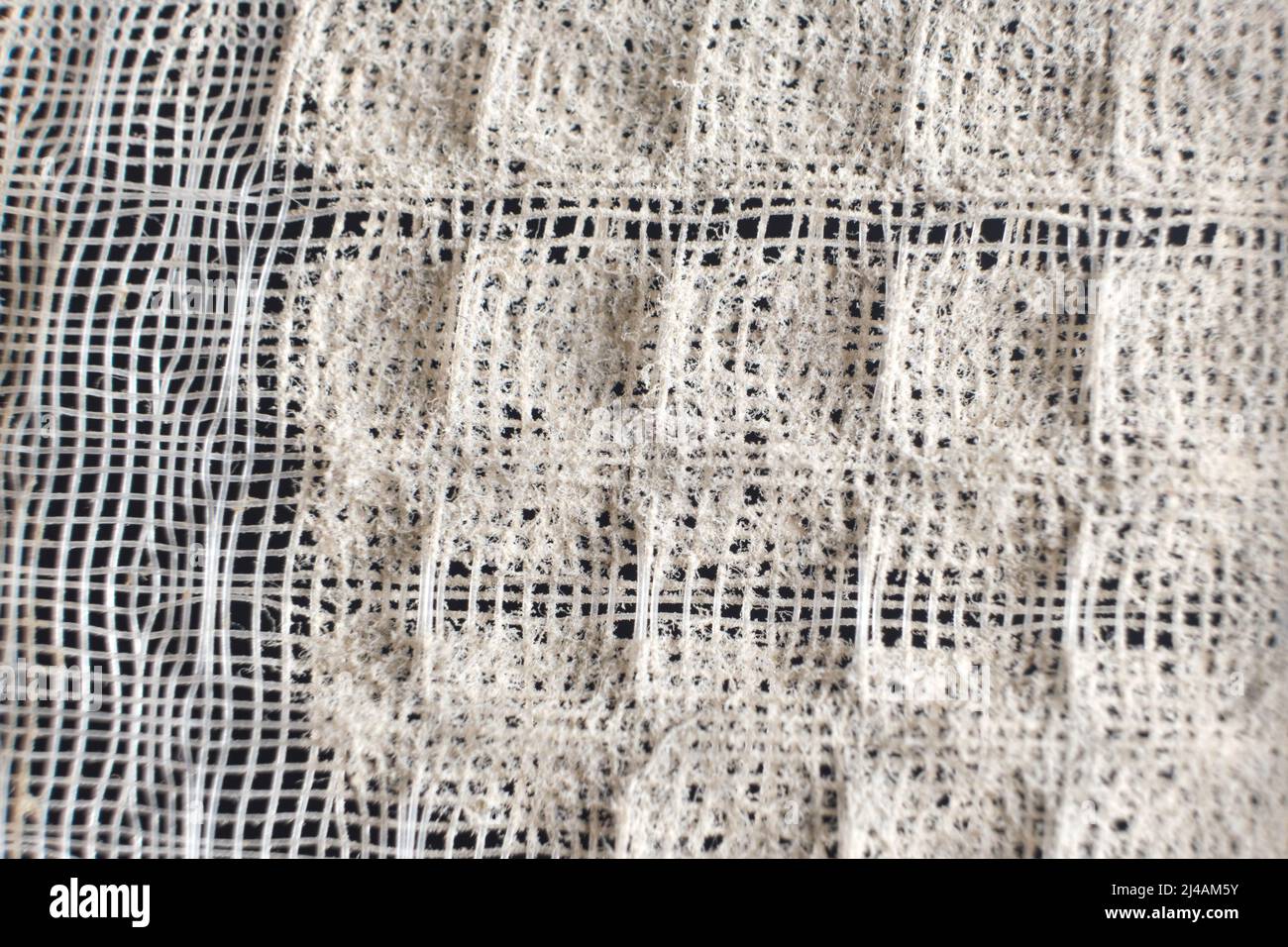 Dusty air conditioner filter. A lot of dust on the net, asthma and