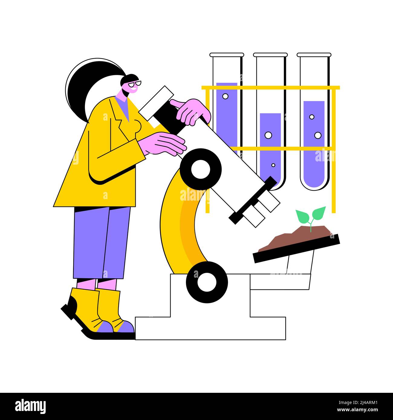 Soil analysis abstract concept vector illustration. Agricultural