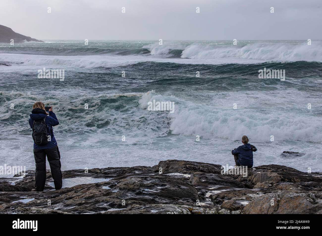 Leisure activities on the Isle of Barra in the Outer Hebrides. Stock Photo