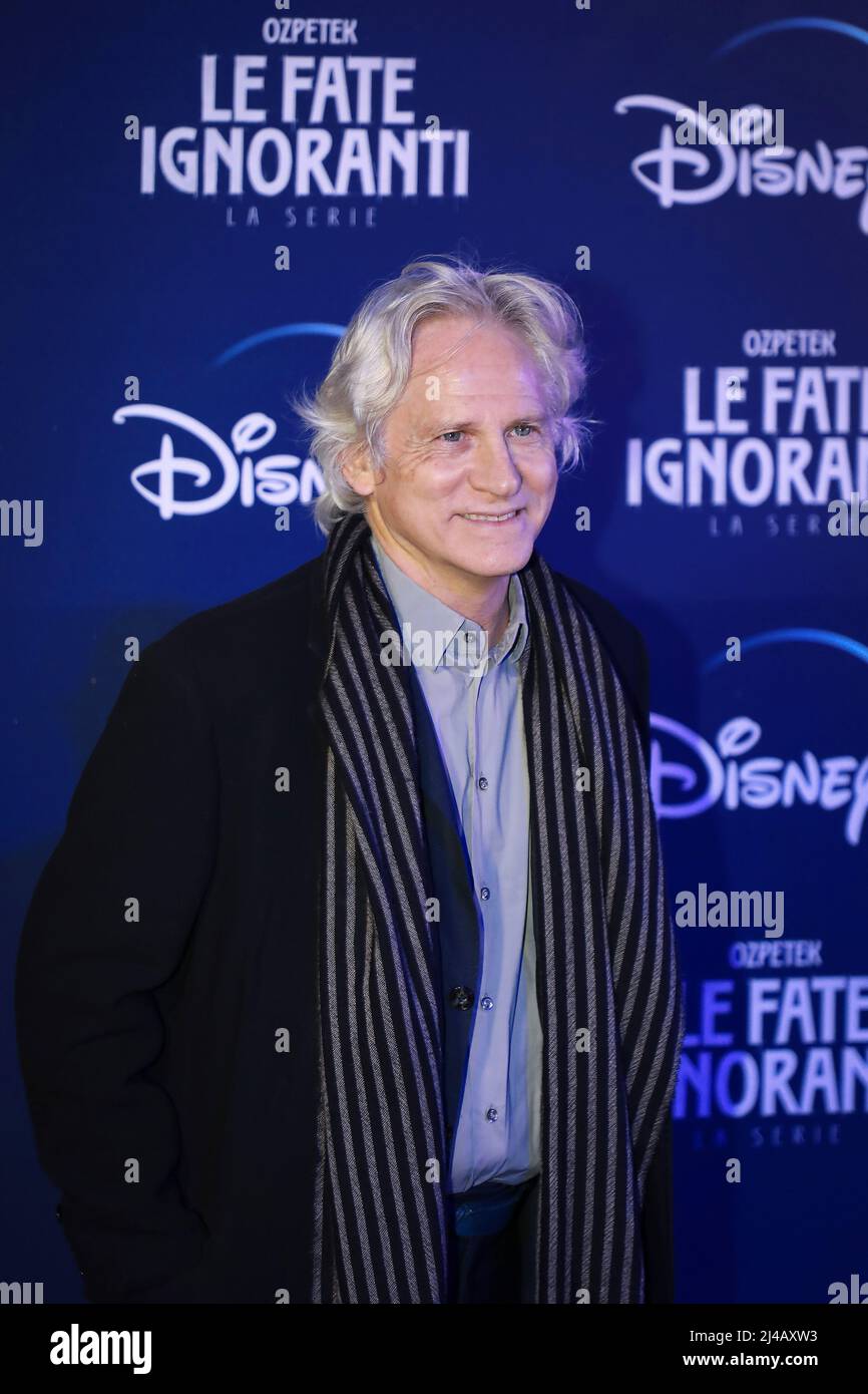 April 8, 2022, Roma, RM, Italy: Giulio Scarpati attend the premiere of TV  series Disney, Le Fate Ignoranti in front of Opera House in Rome.  (Credit Image: © Gennaro LeonardiPacific Press via