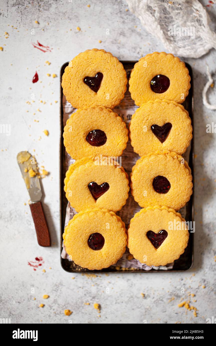 Jam and cream biscuits hires stock photography and images Alamy