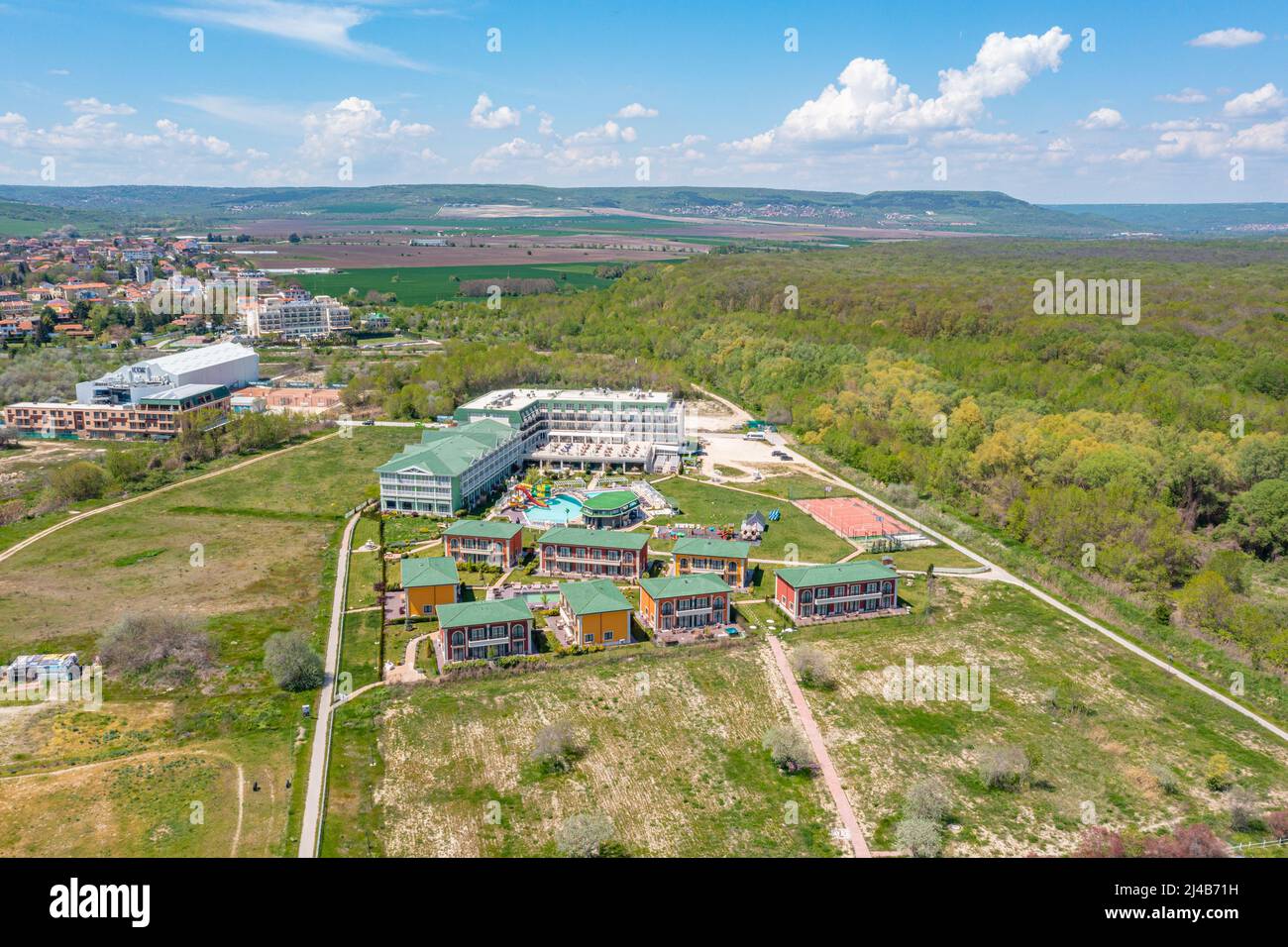 Hotel complex in Bulgarian village Kranevo Stock Photo - Alamy