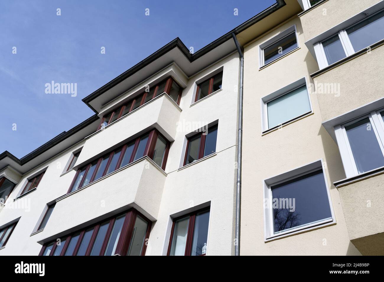 typical rental houses with corner windows from the 1920s in cologne Stock Photo