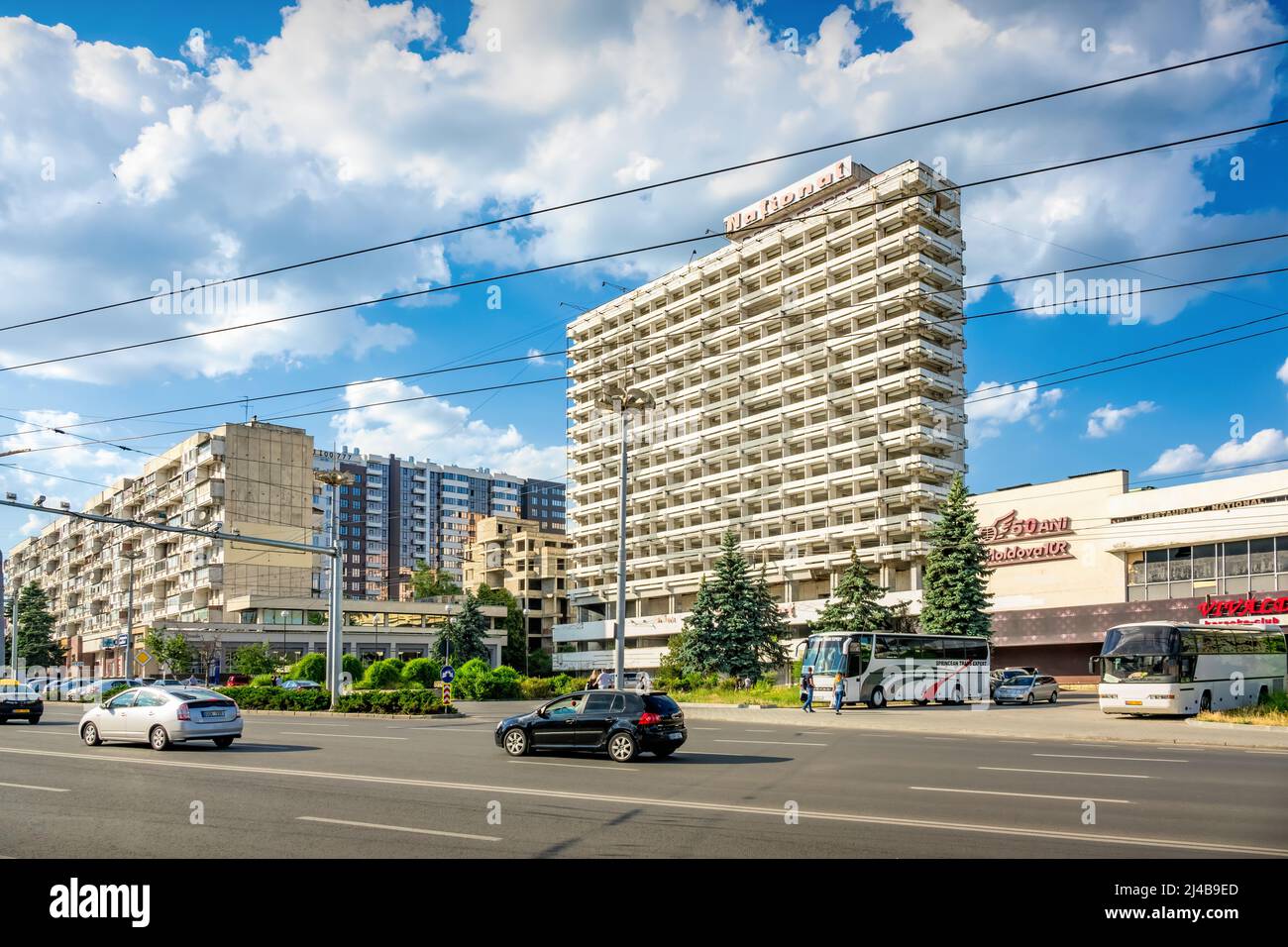 Downtown Chisinau Moldova Stock Photo