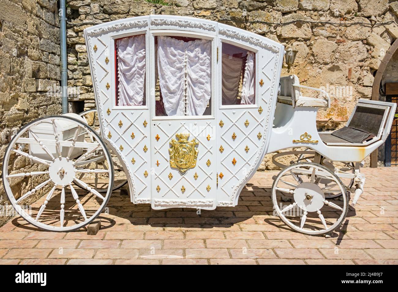 Carriage at Bender Fortress in Bender (Tighina), Transnistria, Moldova. Stock Photo