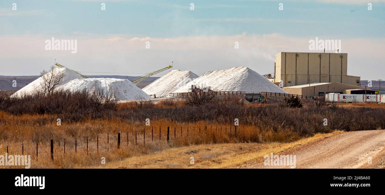 Freedom, Oklahoma Piles of salt at Cargill's solar salt plant. The