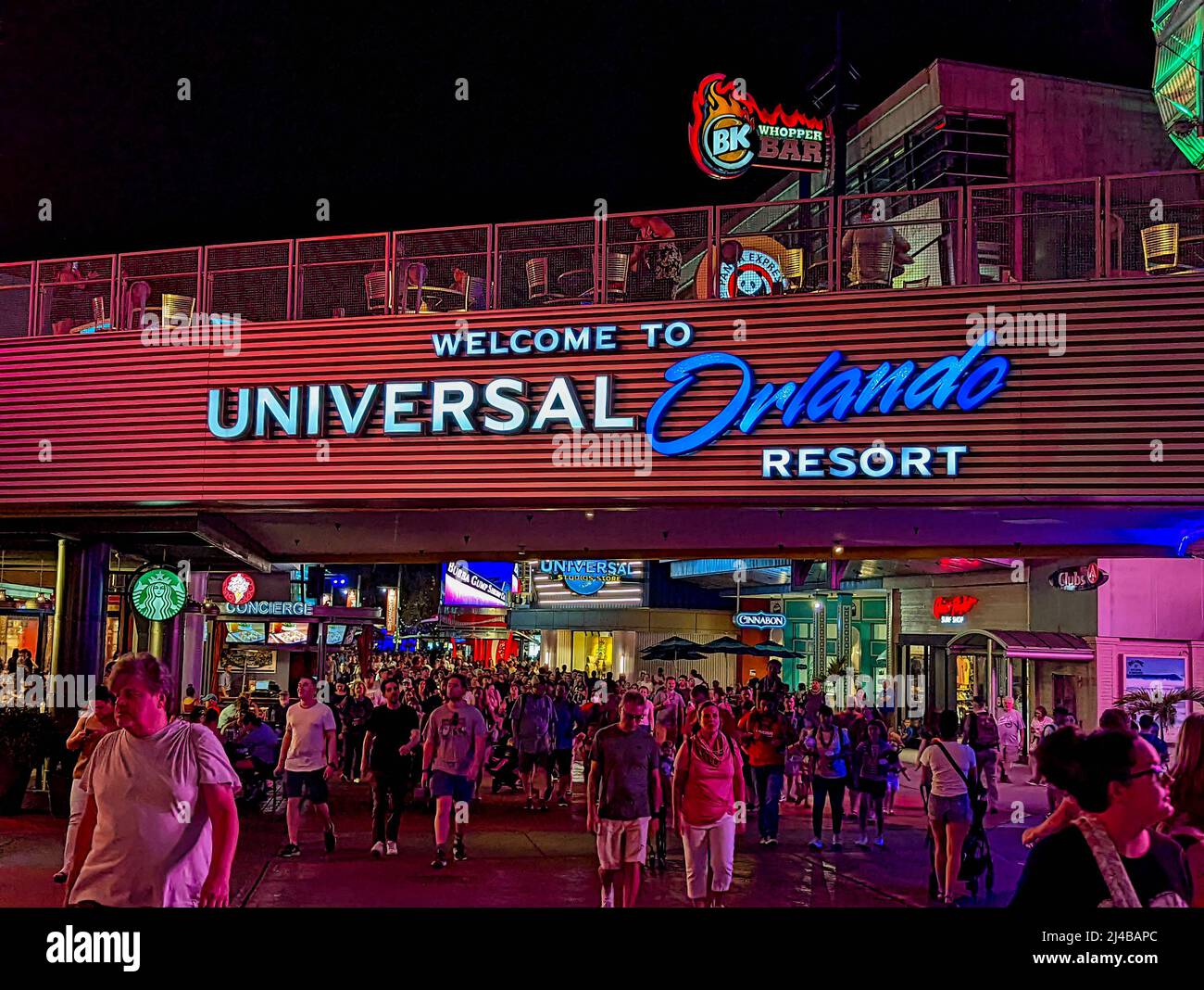 People Approach The City Walk At Universal Studios Florida From The Parking  Garage Stock Photo - Alamy