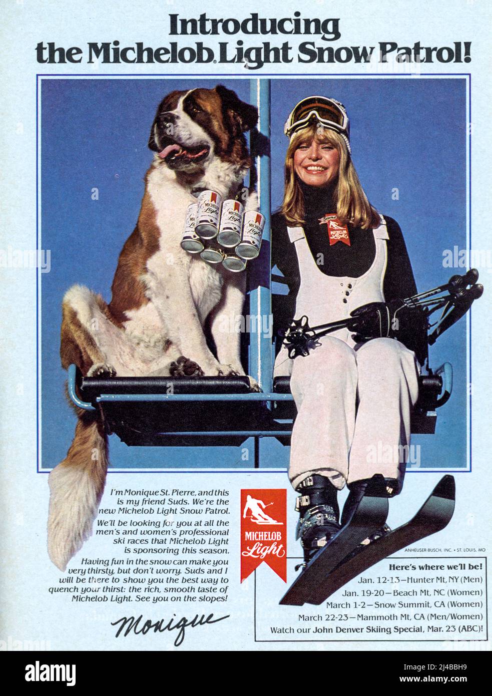 Vintage February 1980 'Playboy' Magazine Advert, USA Stock Photo