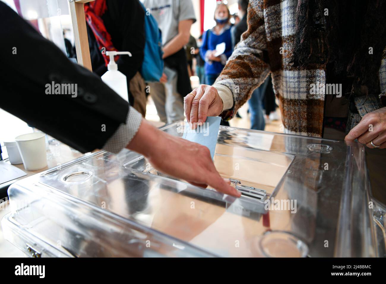 Illustration picture shows a ballot paper in its envelope his just