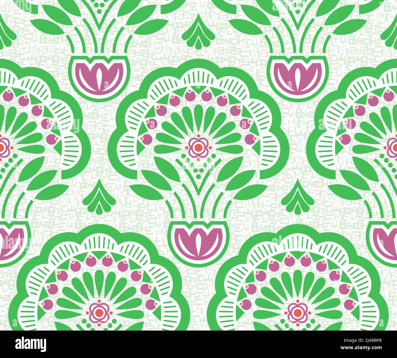 Modern stylized floral geometric with texture represents blooming spring nature, greenery, plant life, growing plants, lush green vegetation in summer Stock Vector