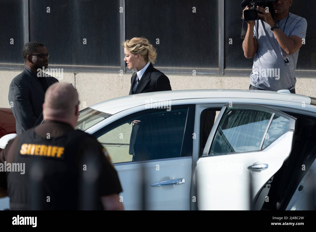 13 April 2022- Fairfax, VA- Actor Amber Heard departs from the anti