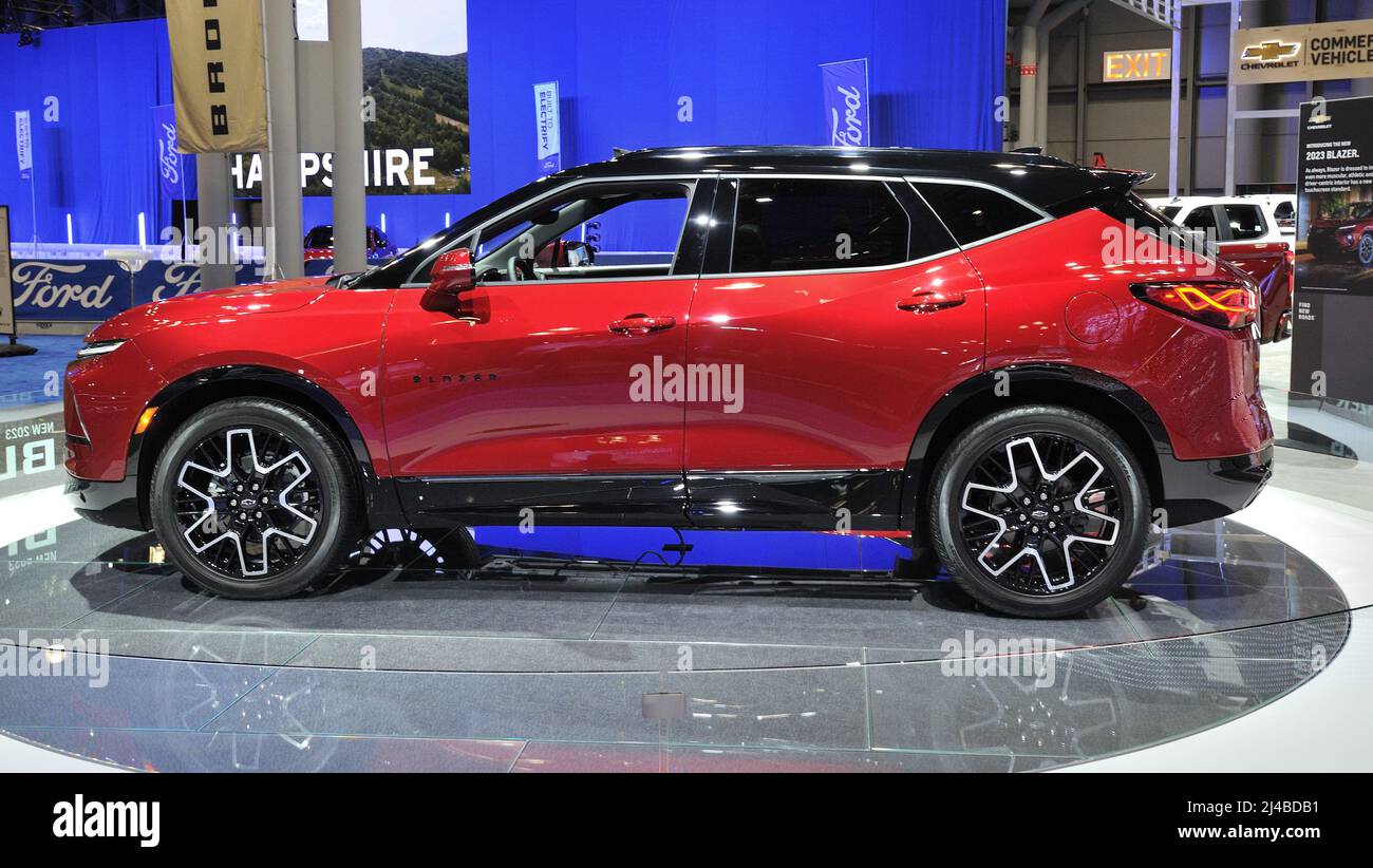 2023 Chevrolet Blazer on display at the New York International Auto Show  2022 at the Jacob Javits Center in New York, NY on April 13, 2022. (Photo  by Stephen Smith/SIPA USA Stock Photo - Alamy