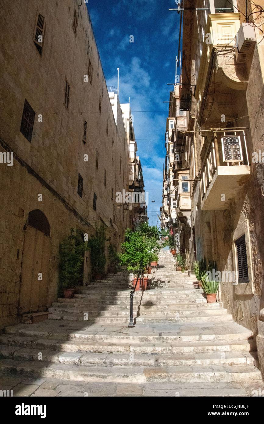 The narrow pedestrian streets lined with "gallarija" colorful window