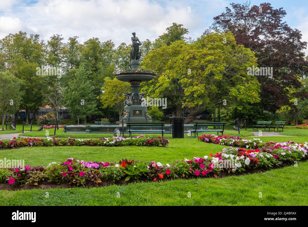 Halifax Public Gardens with the Victoria Jubilee Fountain, NovaScotia, Canada Stock Photo Alamy