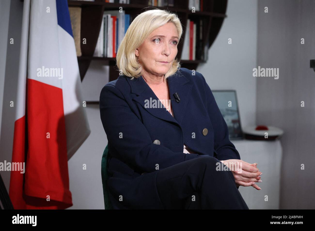 Exclusive Marine Le Pen interviewed by journalist Bruce Toussaint on