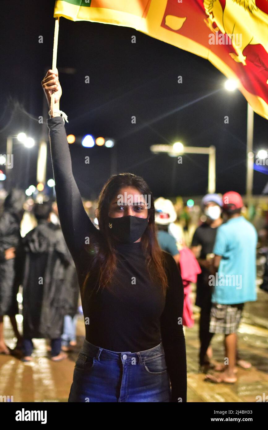 Galle face protests hi-res stock photography and images - Alamy