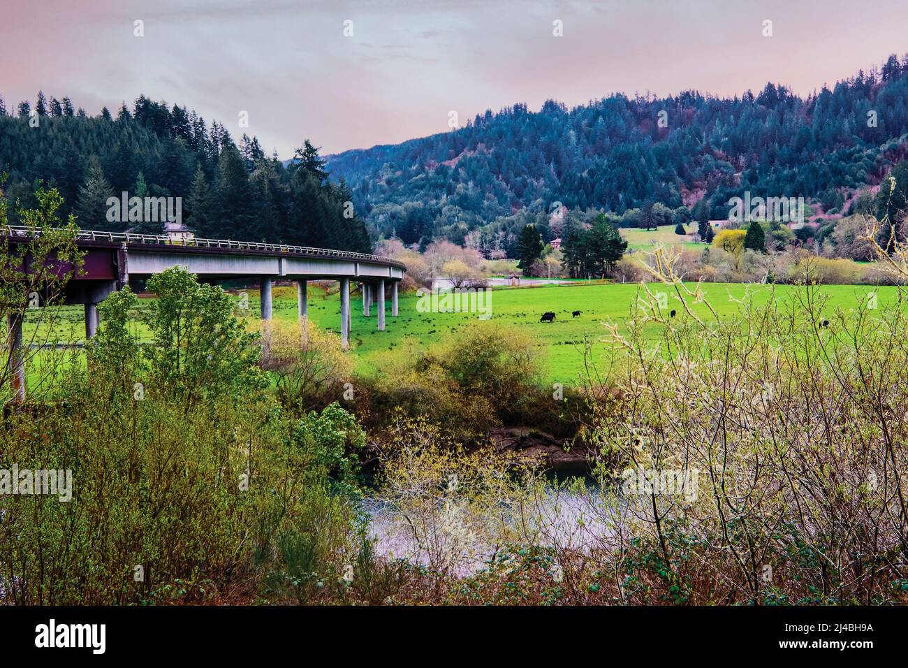 Oregon Coast, Coos Bay and North Bend recreation areas Stock Photo Alamy