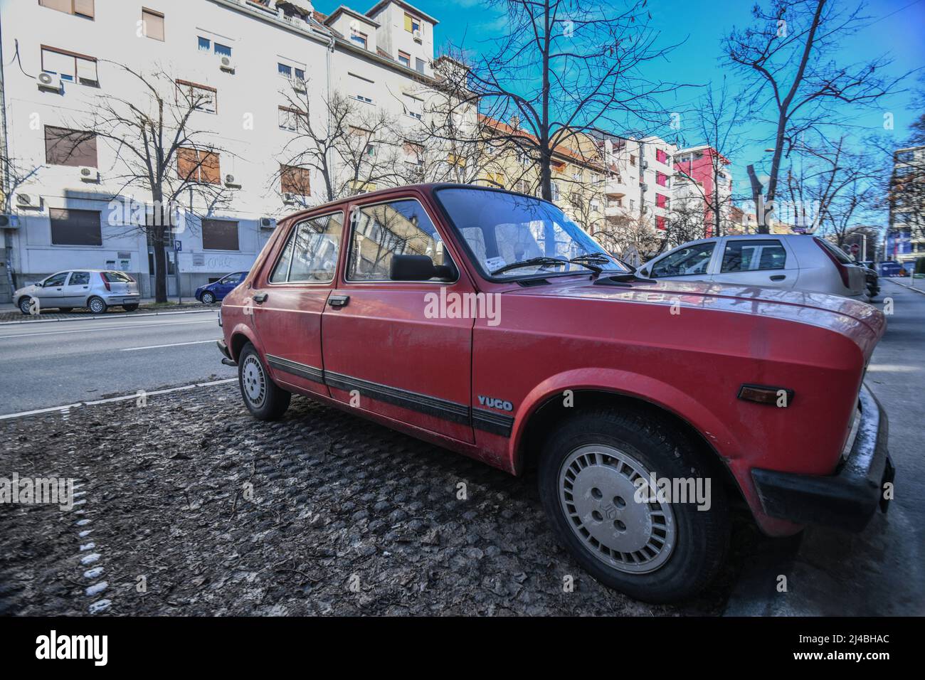 Yugo Car. Novi Sad, Serbia Stock Photo