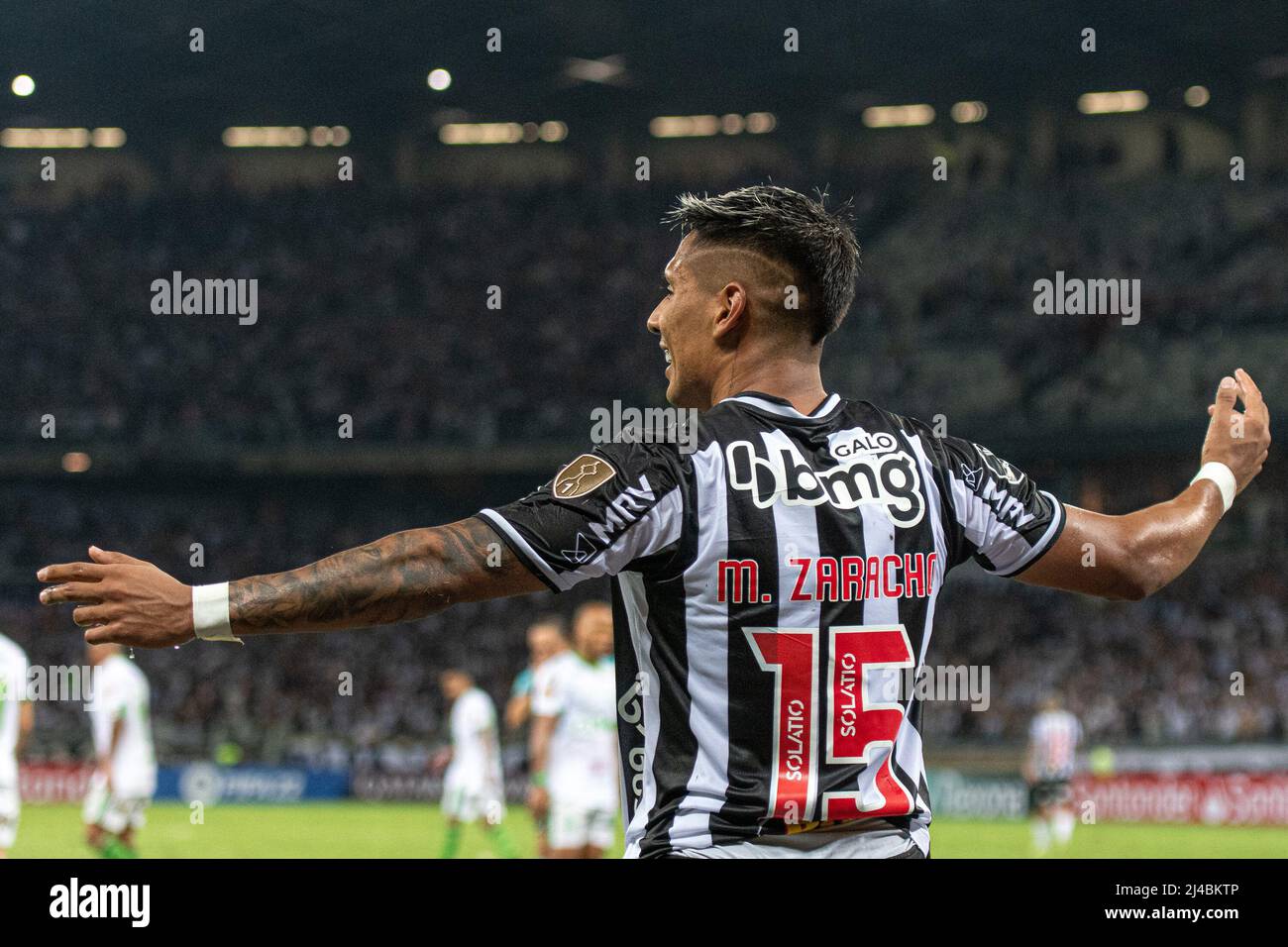 Belo Horizonte, Brazil. 13th Apr, 2022. MG - Belo Horizonte - 04/13/2022 - LIBERTADORES 2022 ATLETICO -MG X AMERICA-MG - Zaracho player for Atletico-MG during a match against America-MG at Mineirao stadium for the Copa Libertadores 2022 championship. Photo: Alessandra Torres/AGIF Credit: AGIF/Alamy Live News Stock Photo