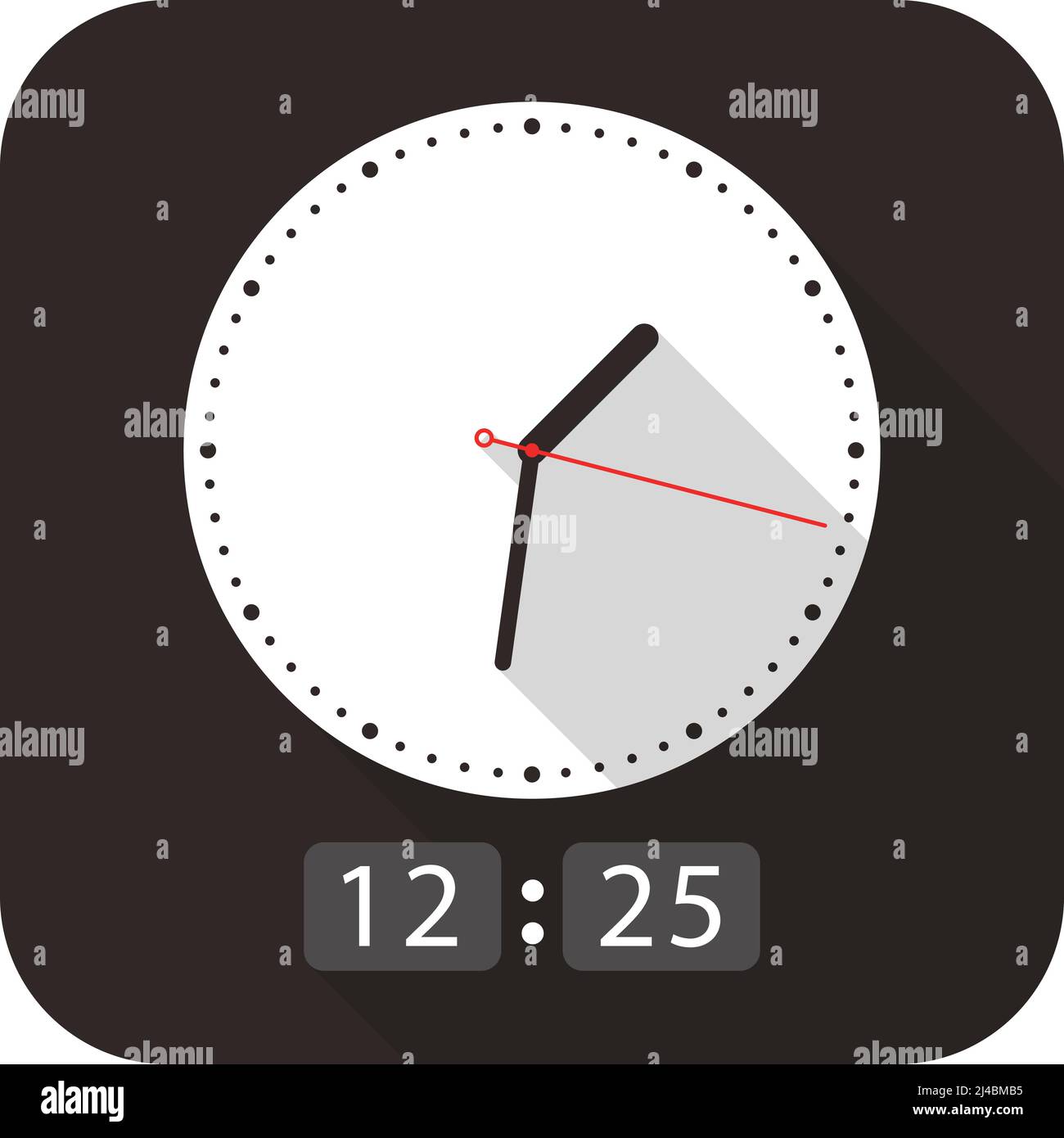 Clock flat fashion icon design, watch icon, vector Stock Vector Image ...