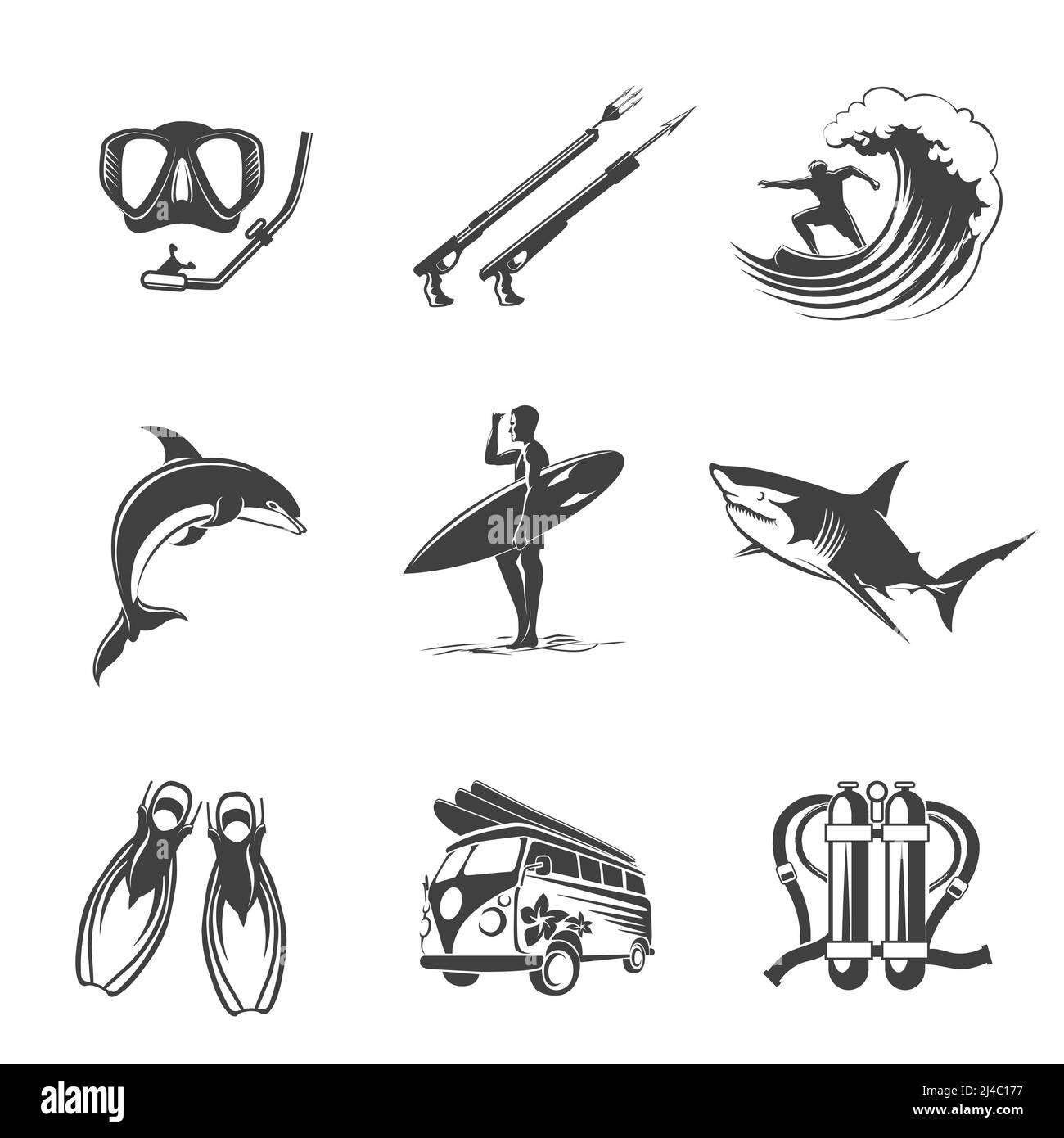 Spear+fishing Stock Vector Images - Alamy
