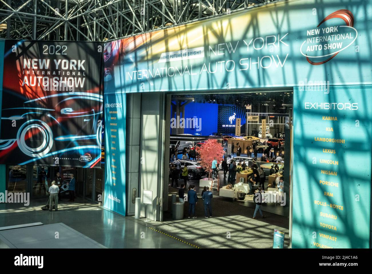 New York, USA. 13th Apr, 2022. The 2022 New York International Auto Show at the Javits Center in New York City. The normally annual show opened today after it was cancelled the two previous years due to the COVID-19 pandemic. Credit: Enrique Shore/Alamy Live News Stock Photo