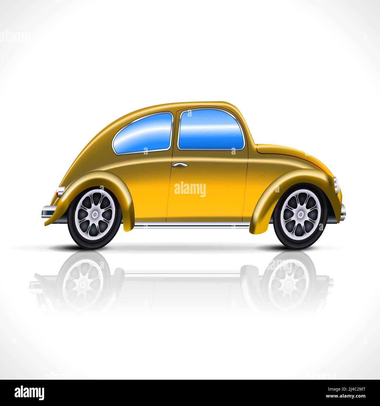 Vintage yellow vehicle Stock Vector Images - Alamy