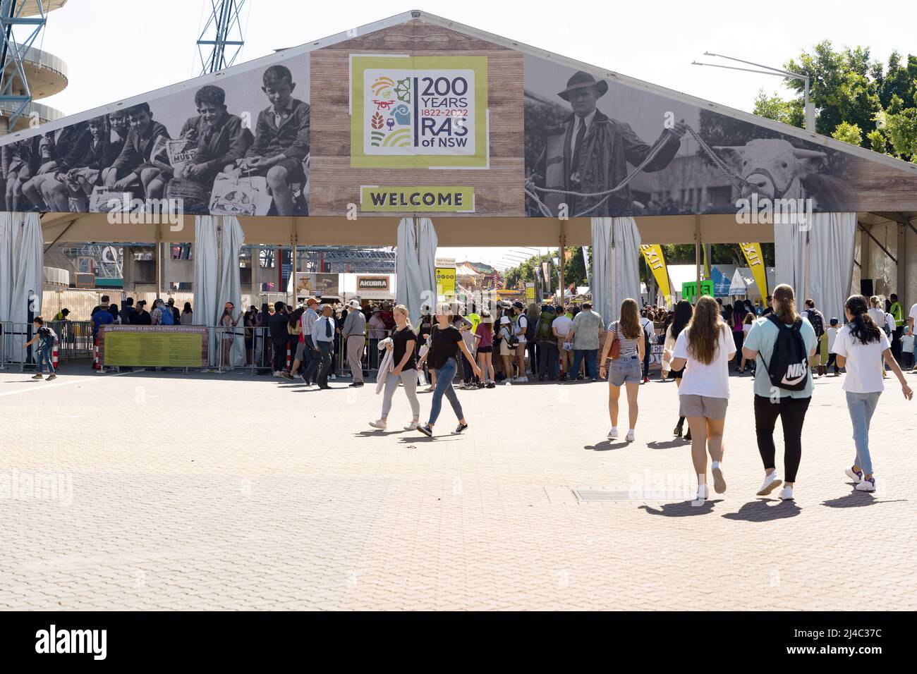 Entrance to Sydney Royal Easter Show 2022 Stock Photo