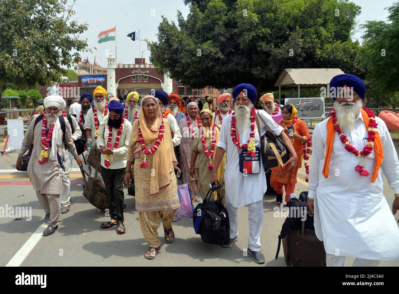 Lahore, Punjab, Pakistan. 12th Apr, 2022. A large number of Indian Sikh