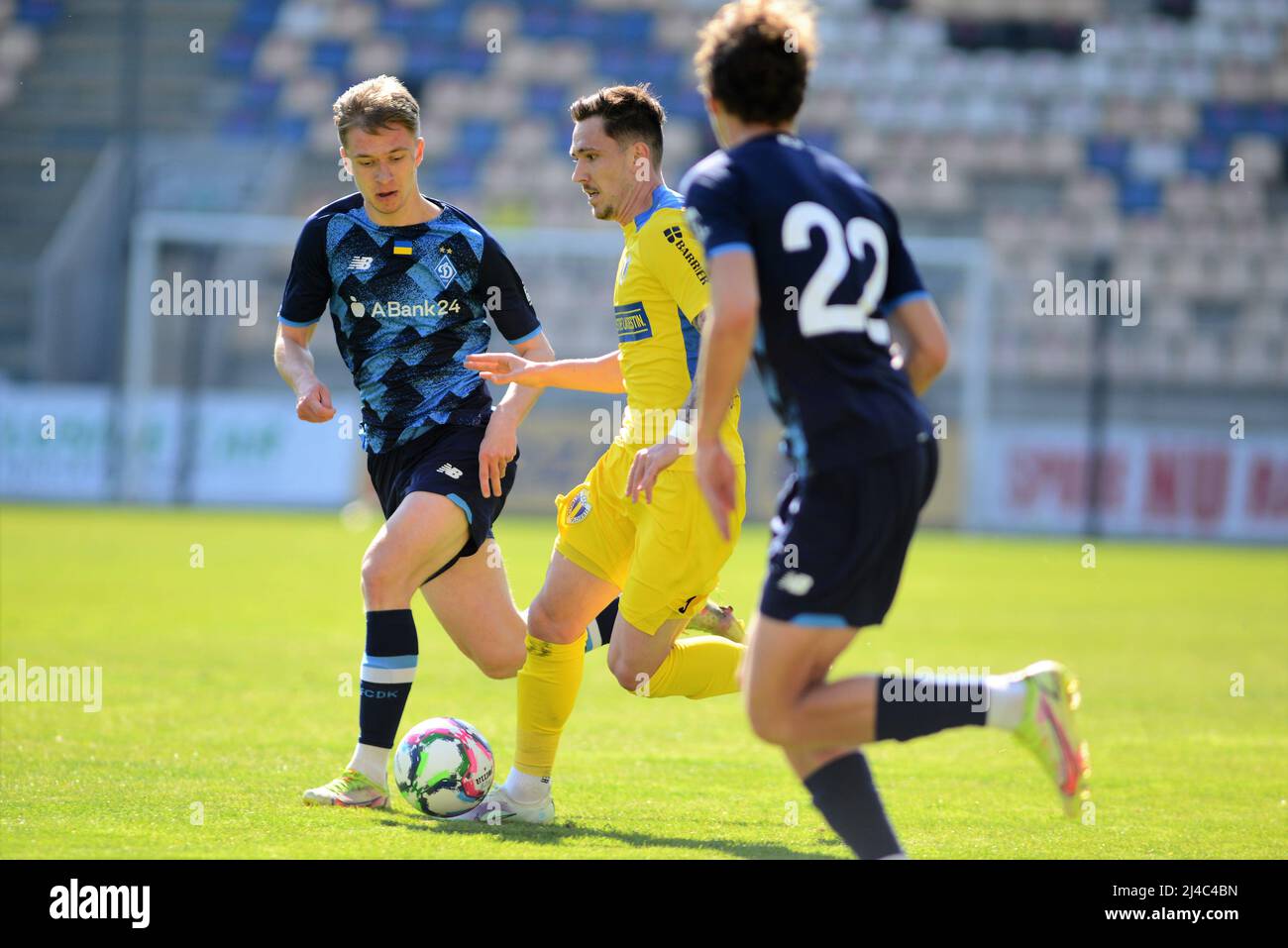 FC Petrolul Ploiesti (Romania ) and Dynamo Kyiv U19  during Friendly game played on 13.04.2022, Ilie Oana Stadium , Ploiesti , Cristi Stavri Stock Photo