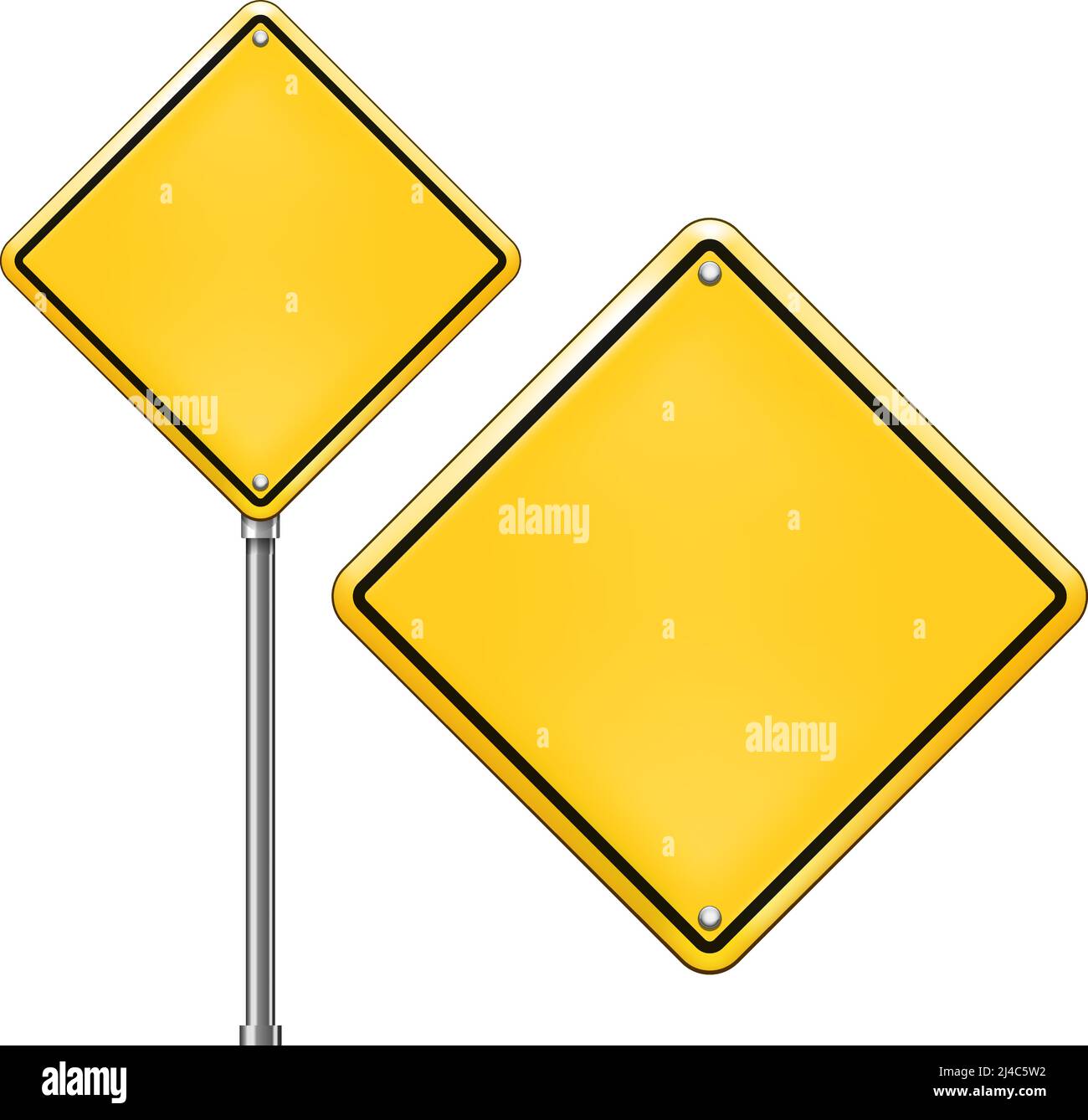 Vector Blank Traffic Sign isolated on white background Stock Vector