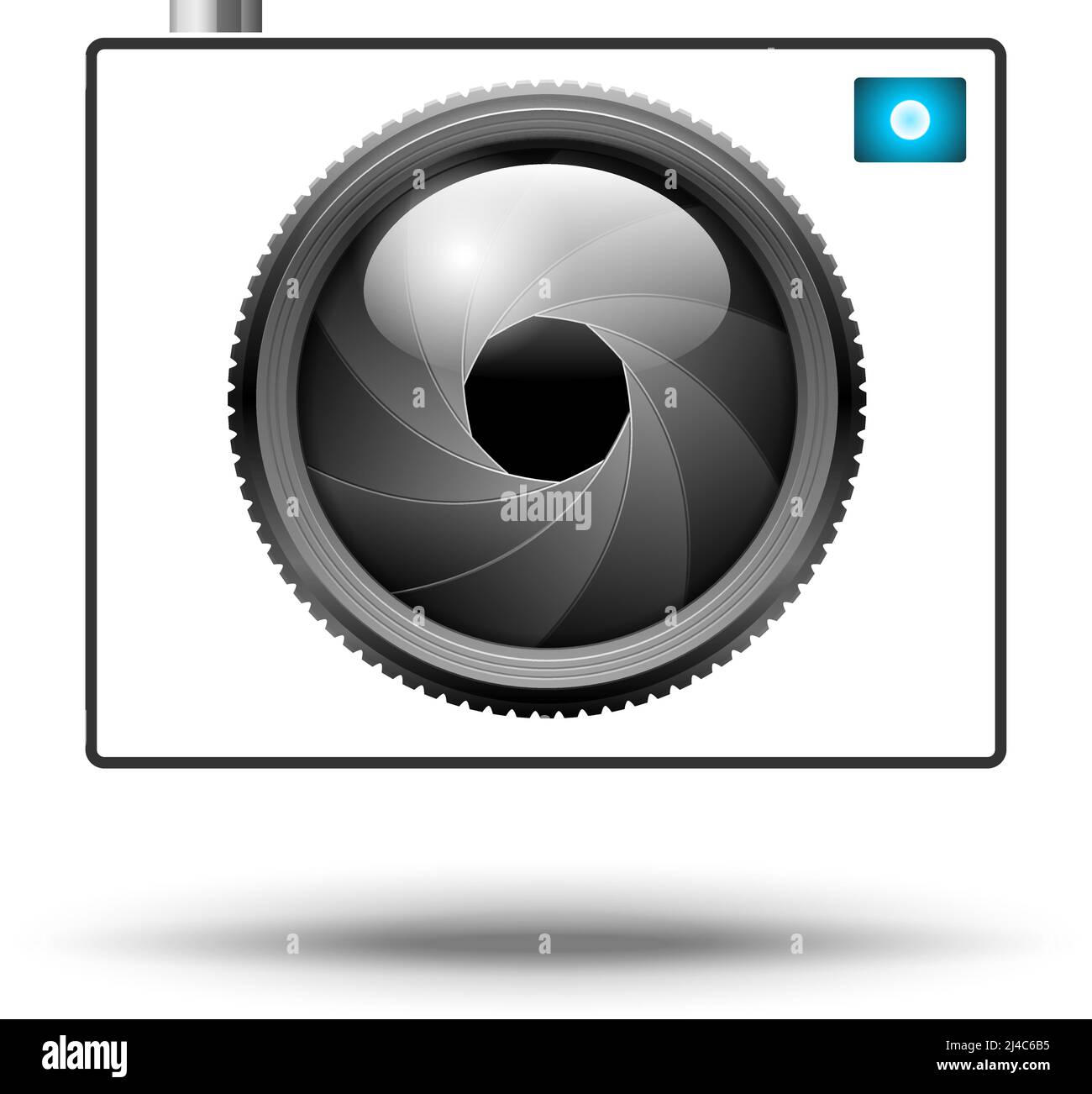 Vector Camera Icon isolated on white background Stock Vector Image ...